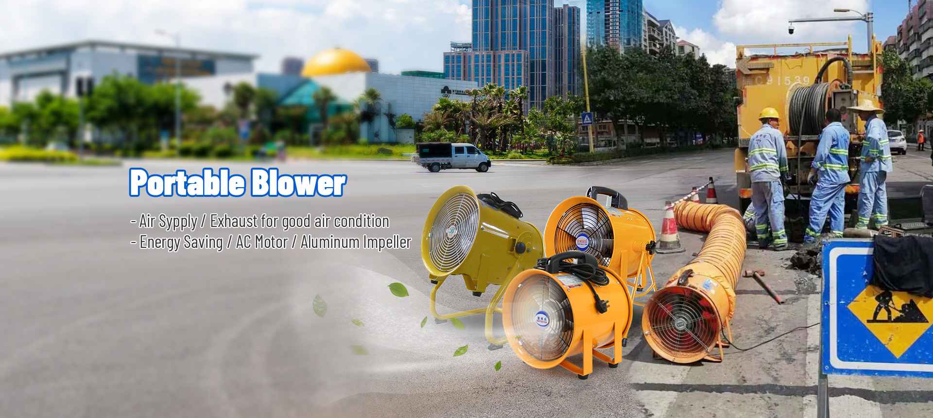 Portable blower fan