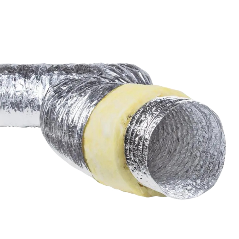 Aluminun Foil Composition Flexible Duct with Glass Wool Insulation