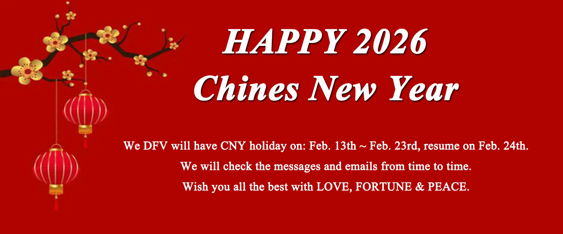 2026 CNY holiday