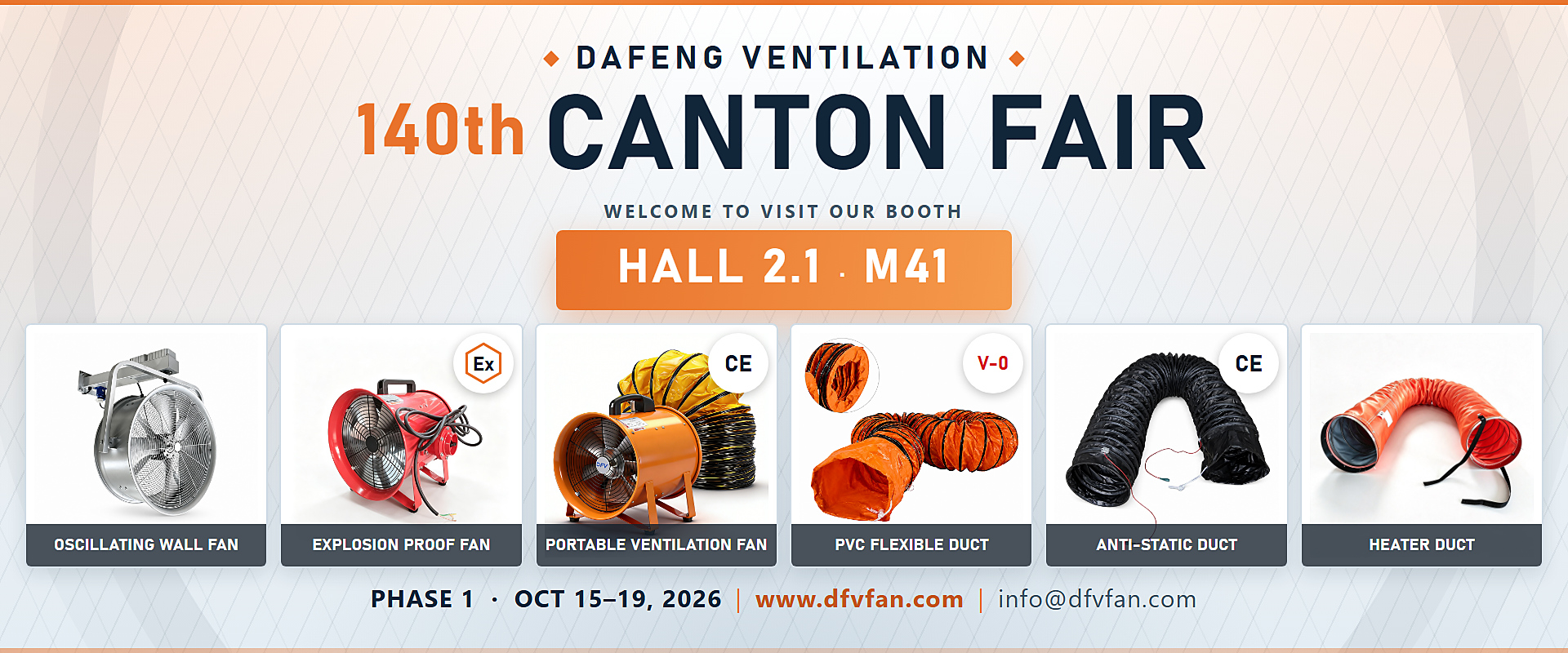 140th Canton Fair- DFV @ Hall 2.1 M41
